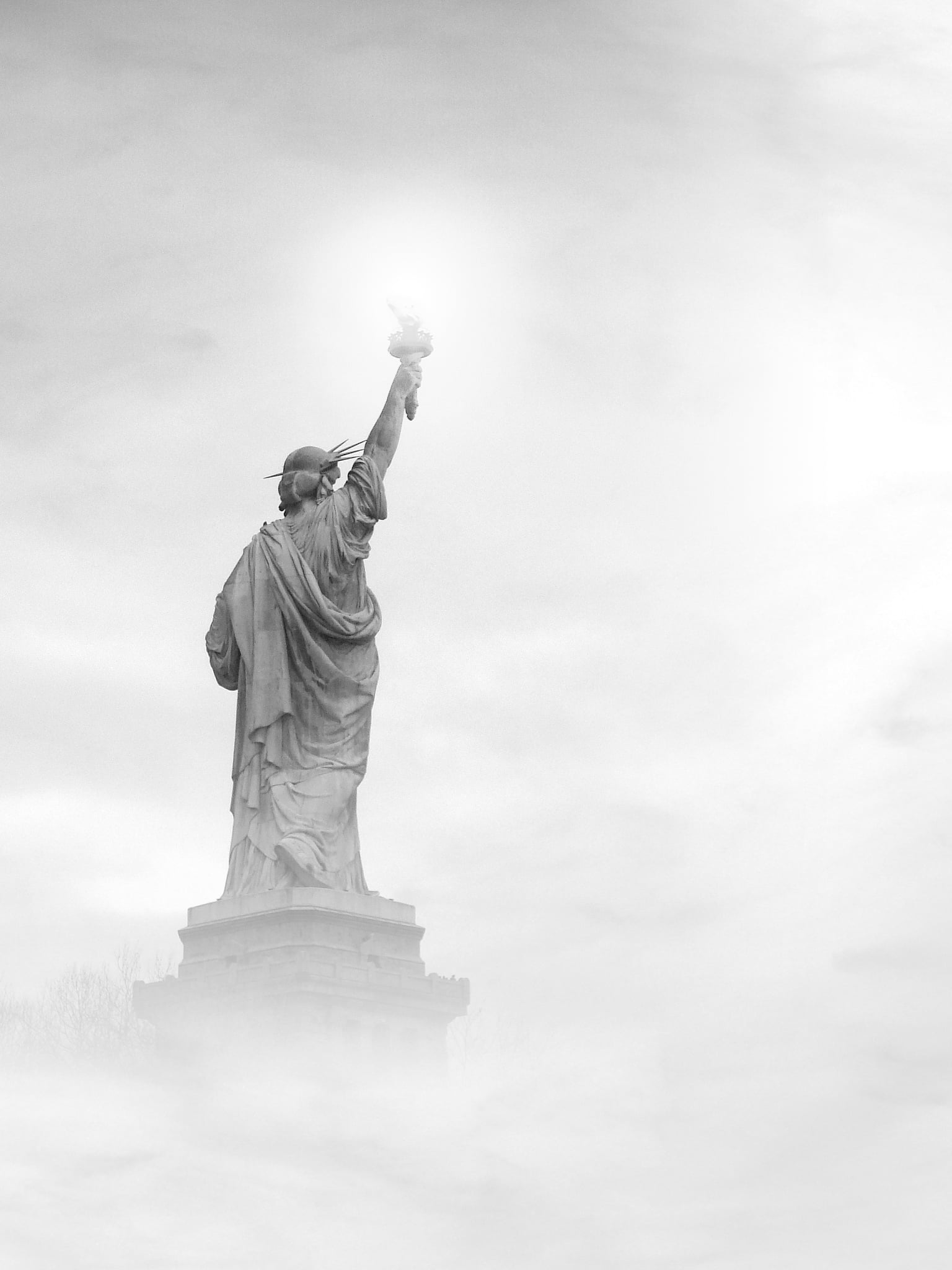 Statue of Liberty in fog