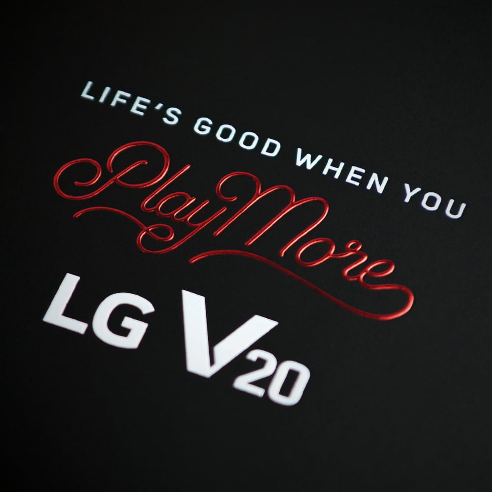 LG V20 Launch Kit Close Up